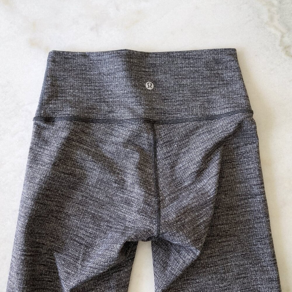 Lululemon Wunder Under Leggings / Tights / Pants (black grey herringbone) Luon - Picture 9 of 12
